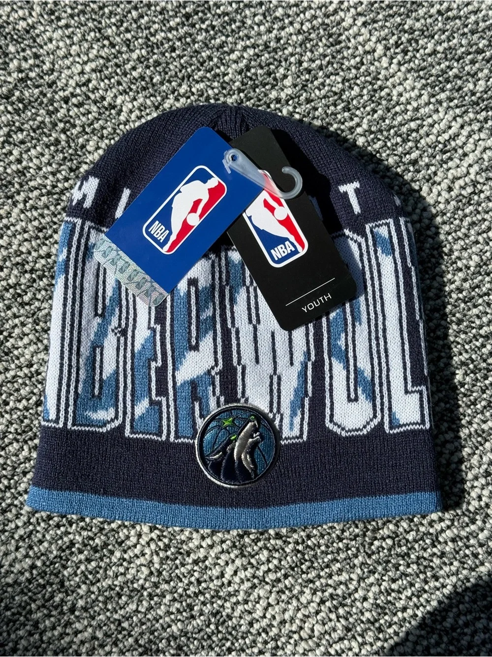 NEW NBA Minnesota Timberwolves Basketball Youth Beanie Winter Hat - T Wolves